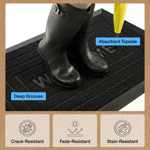 GORILLA GRIP detalle del borde biselado que facilita apertura de puertas