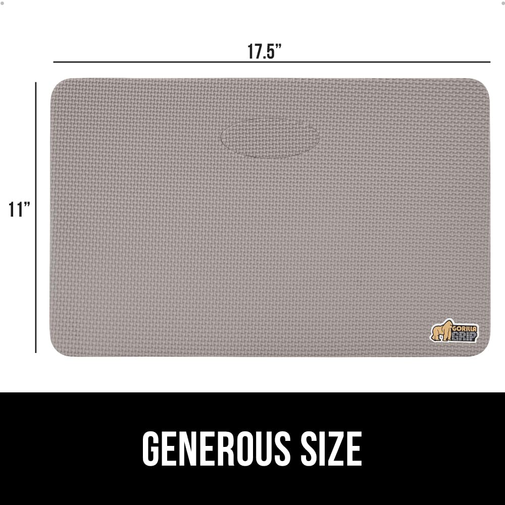 GORILLA GRIP detalle de la superficie inferior texturizada que evita deslizamientos