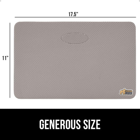 GORILLA GRIP detalle de la superficie inferior texturizada que evita deslizamientos