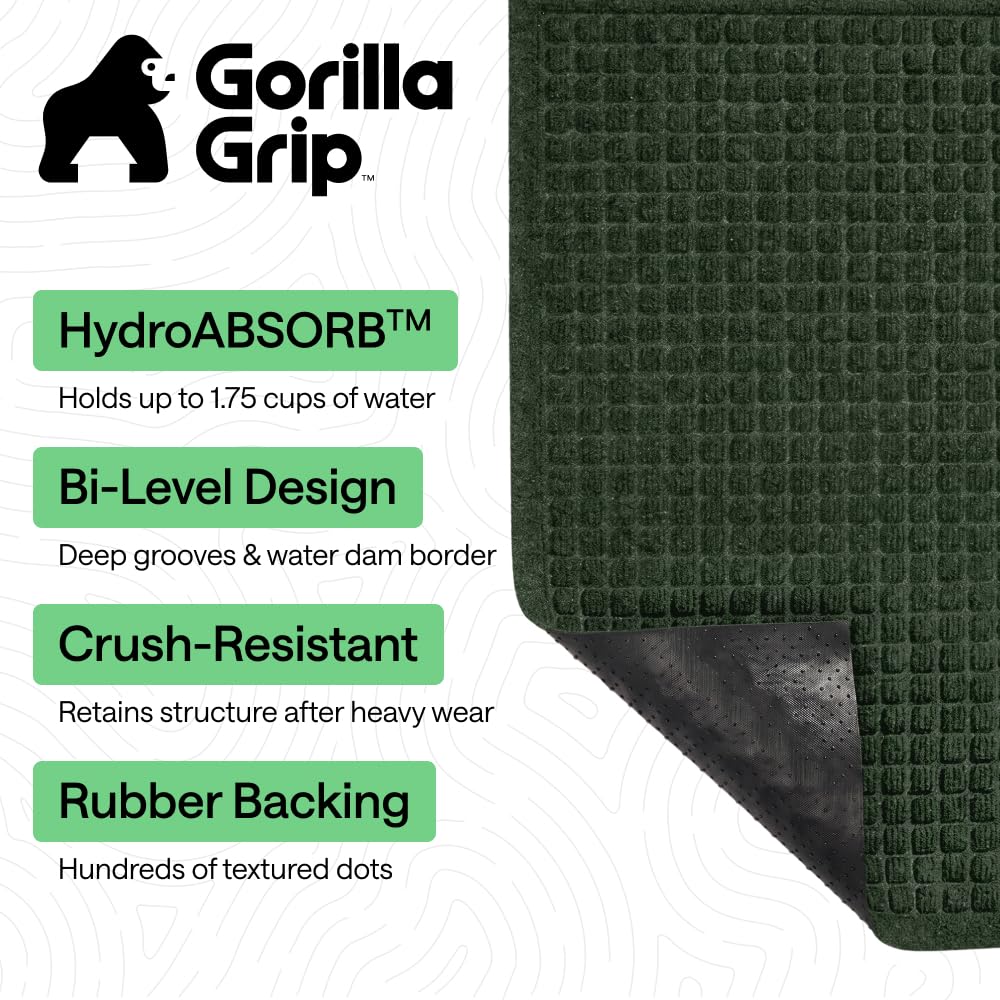 GORILLA GRIP textura superior de poliéster que absorbe agua y raspa suciedad