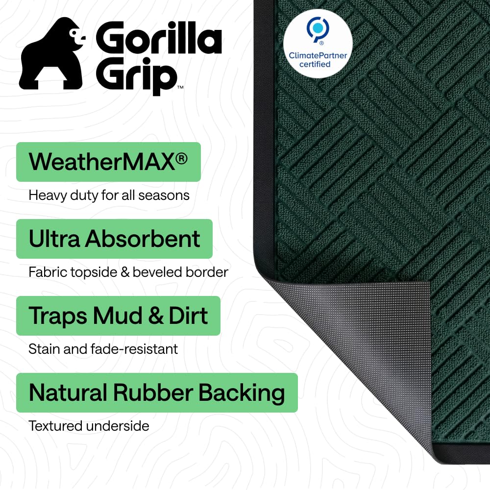 GORILLA GRIP primer plano de textura y ranuras para retener barro