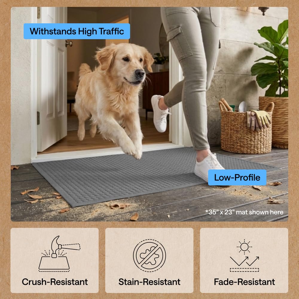 GORILLA GRIP felpudo en porche cubierto manteniendo entrada limpia
