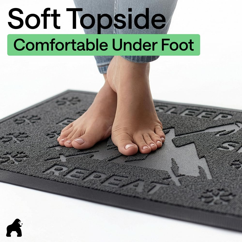 GORILLA GRIP felpudo en porche mostrando aspecto y durabilidad en hogar