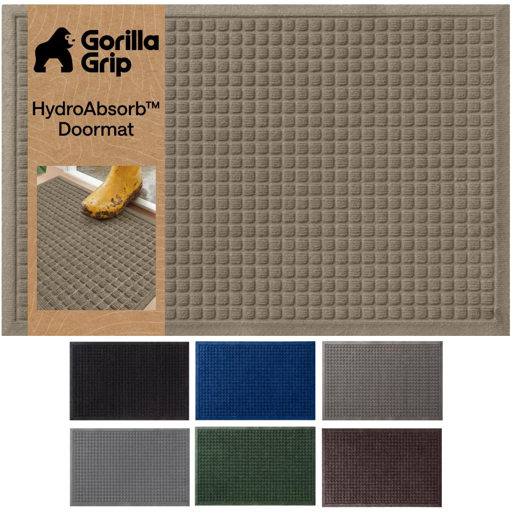 GORILLA GRIP felpudo frontal beige mostrando diseño y protección