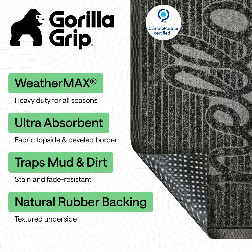 Detalle de textura del felpudo GORILLA GRIP que raspa suciedad eficazmente