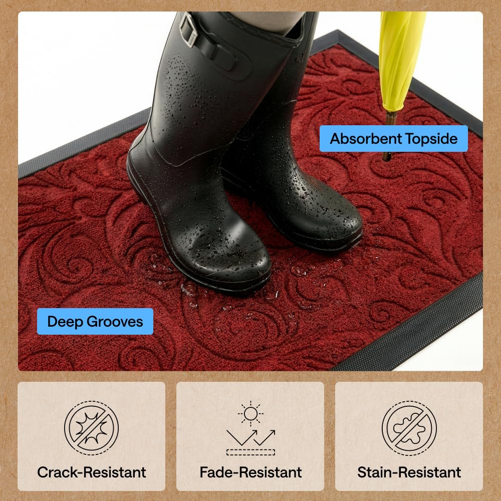 GORILLA GRIP ranuras profundas que retienen humedad y facilitan limpieza