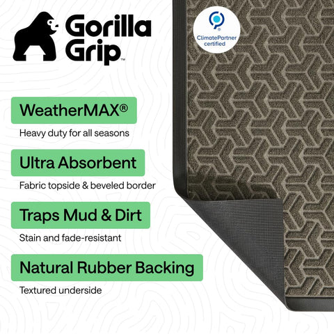 GORILLA GRIP textura cerca que atrapa suciedad eficazmente