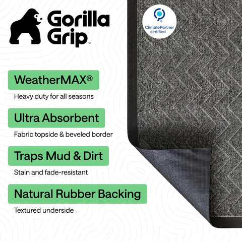 GORILLA GRIP primer plano de la fibra tejida que demuestra captura de suciedad