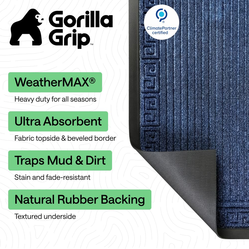 GORILLA GRIP primer plano de textura entretejida que atrapa suciedad eficientemente