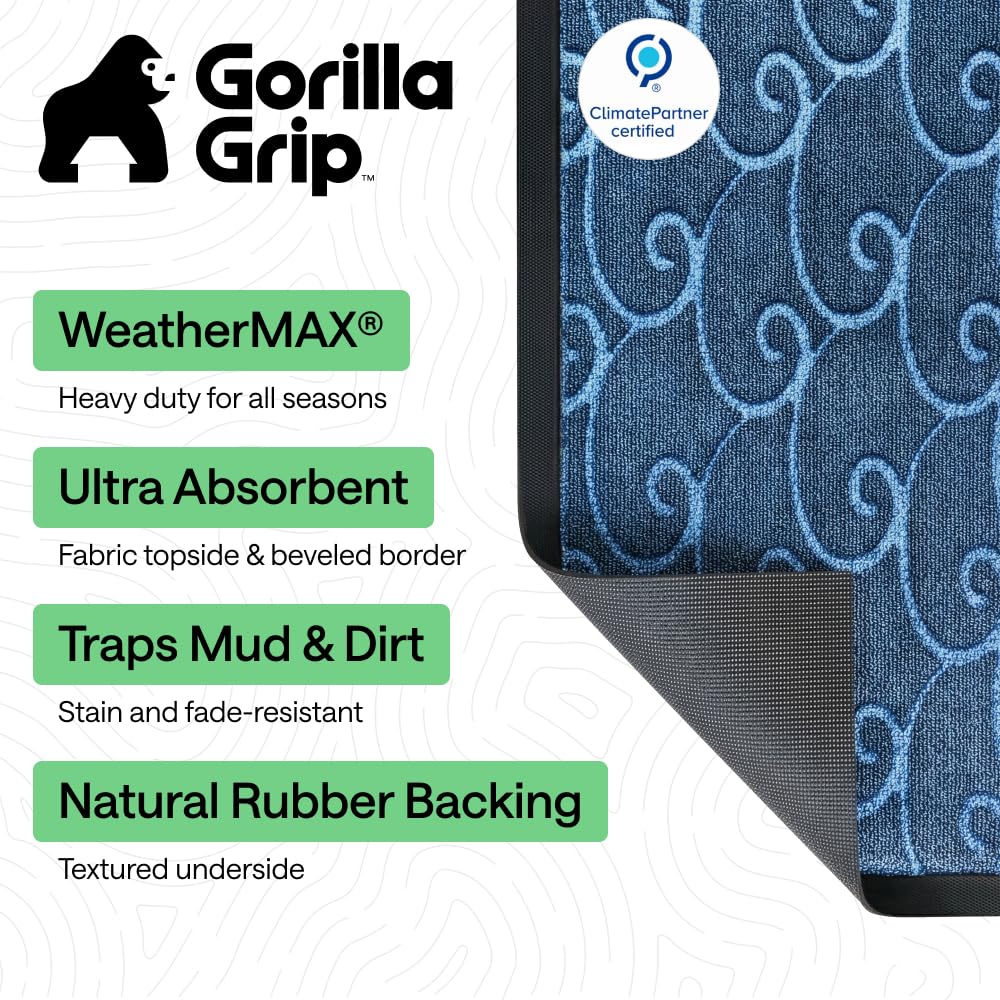 GORILLA GRIP detalle de las ranuras que atrapan suciedad y humedad eficazmente
