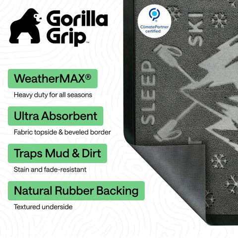 GORILLA GRIP detalle de la textura superior que atrapa suciedad eficazmente