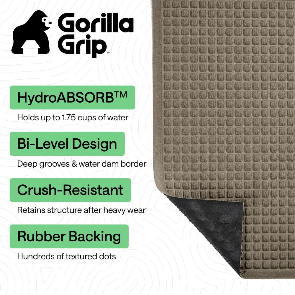 GORILLA GRIP detalle de superficie de poliéster absorbe humedad rápido