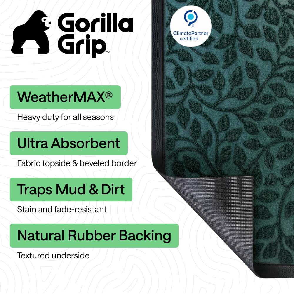 GORILLA GRIP textura tejida superior que atrapa suciedad eficazmente