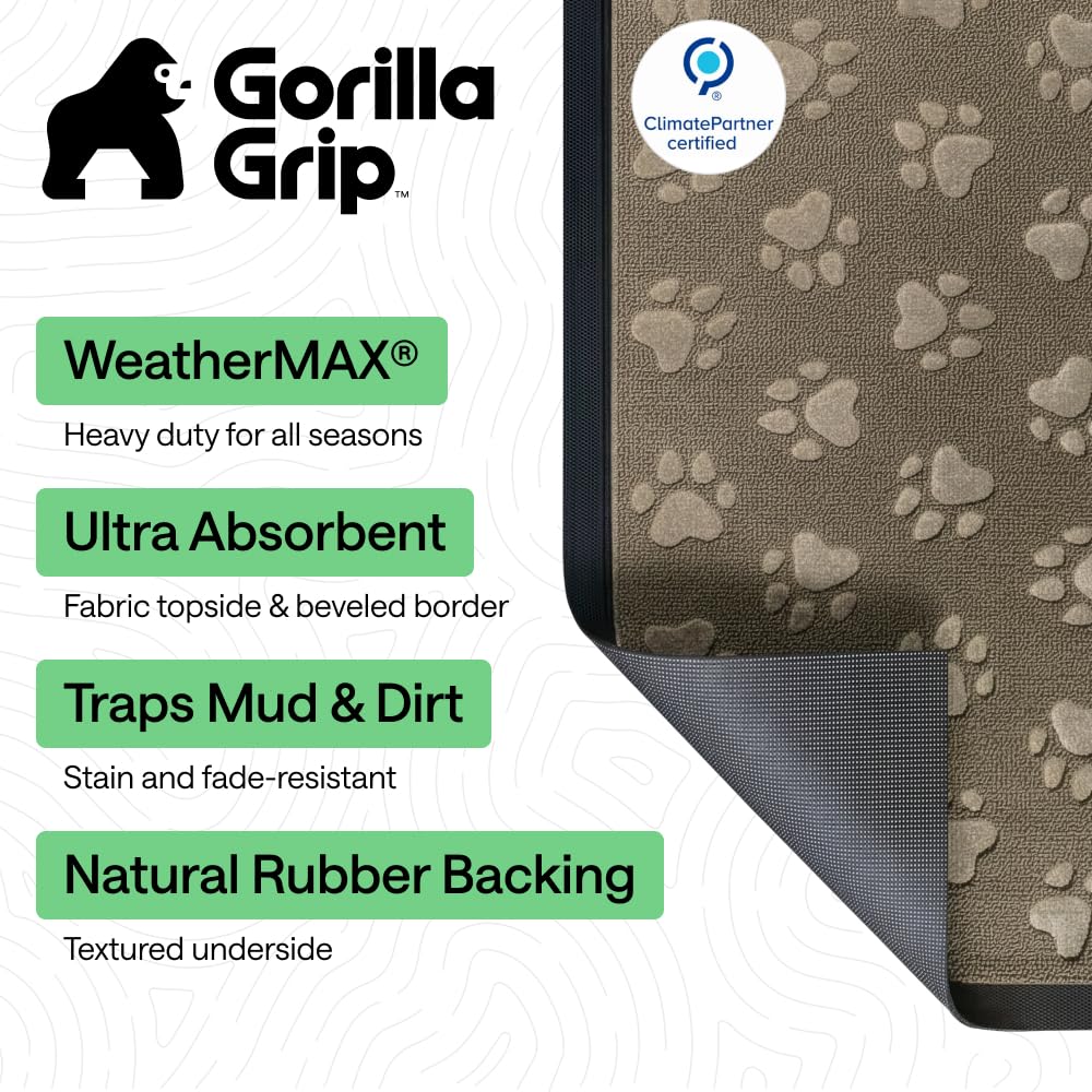 GORILLA GRIP textura superior con canales que atrapan suciedad eficientemente