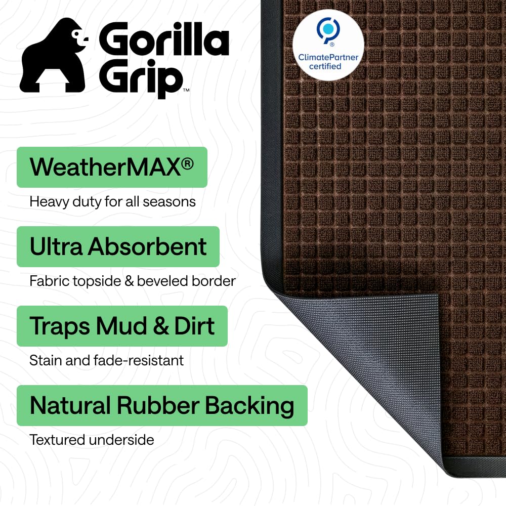 Acercamiento a la textura tejida GORILLA GRIP que atrapa suciedad eficazmente