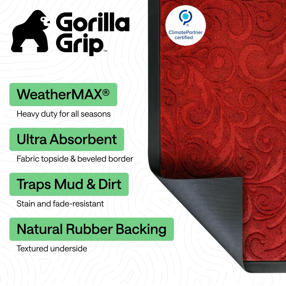 GORILLA GRIP detalle de textura tejida que atrapa suciedad eficazmente