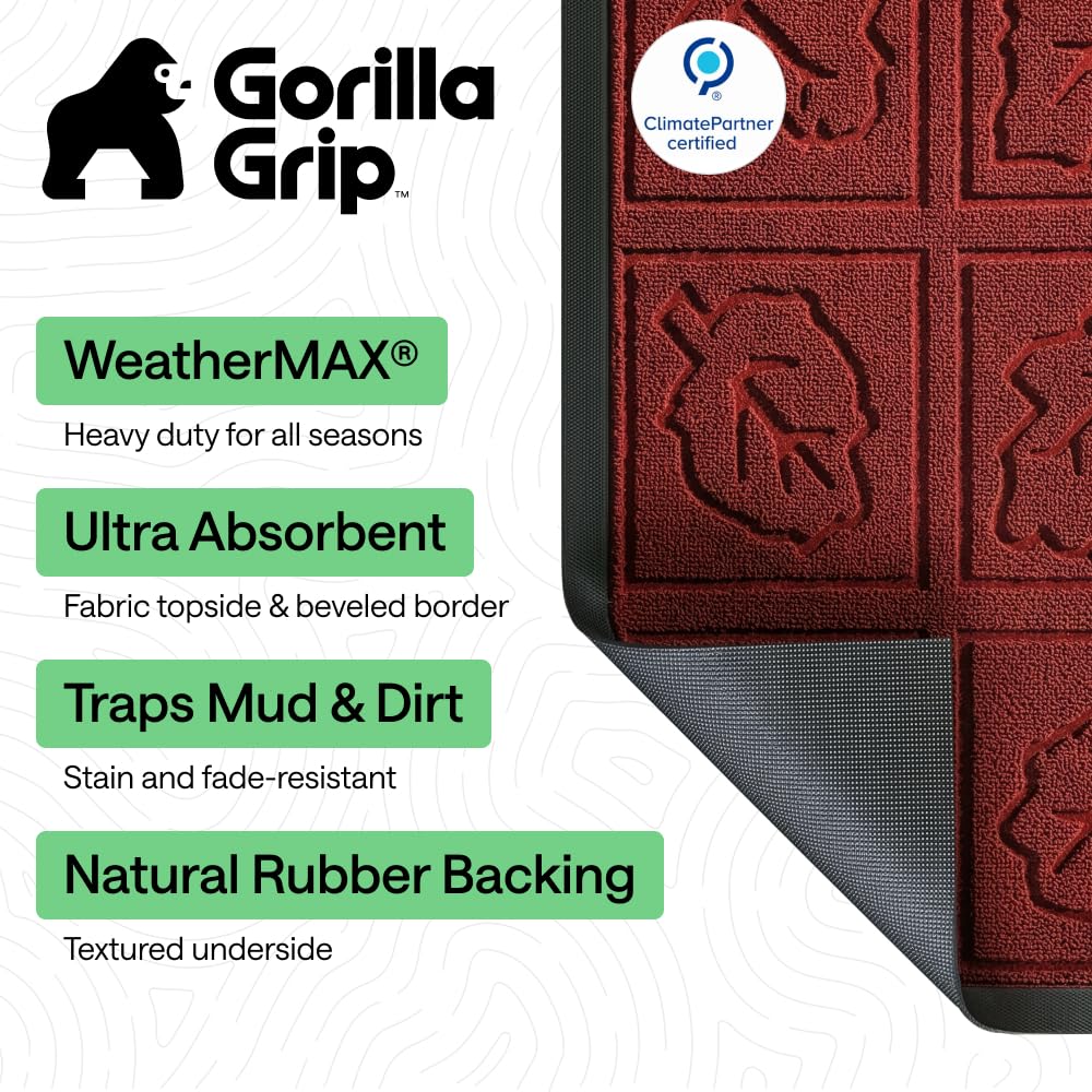 GORILLA GRIP primer plano de textura tejida que atrapa suciedad