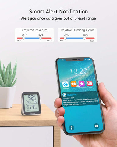 Govee detalle del sensor mostrando calidad de construcción y precisión
