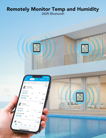 Govee comparación de tamaño junto a un teléfono para referencia de escala