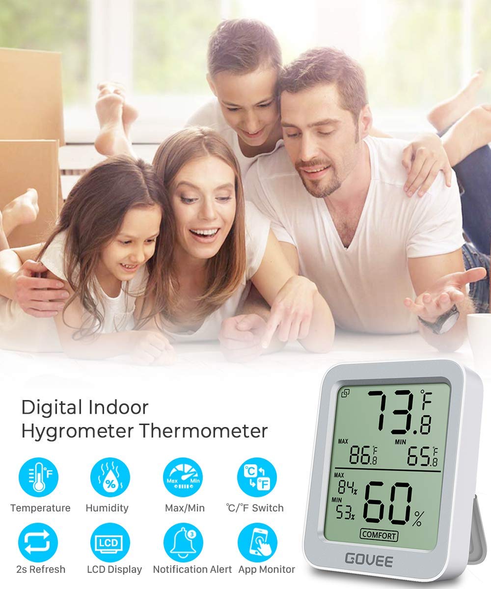 Govee H5075 detalle del sensor suizo ofreciendo mediciones precisas