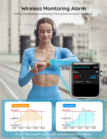 Govee comparación de tamaño en manos para visualizar escala y portabilidad