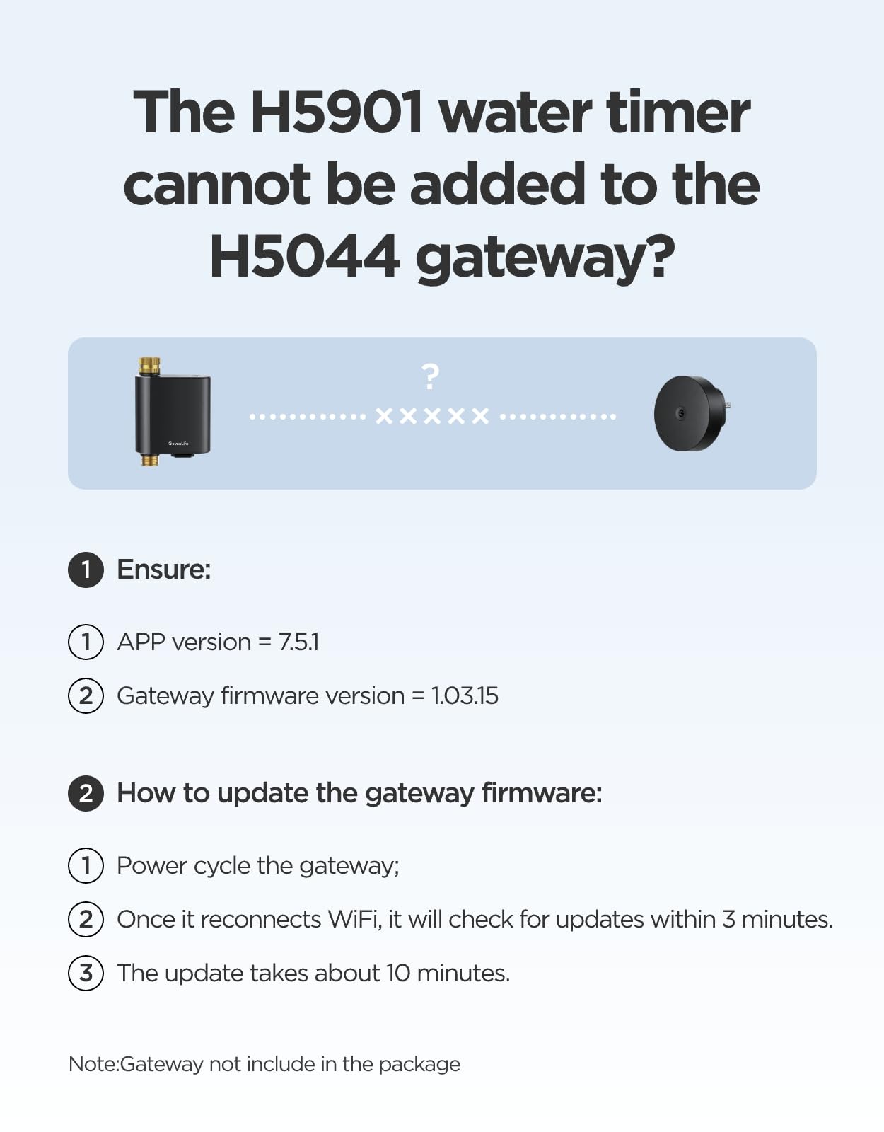 GoveeLife H5901 flujo intermitente en funcionamiento, ahorro de agua visible