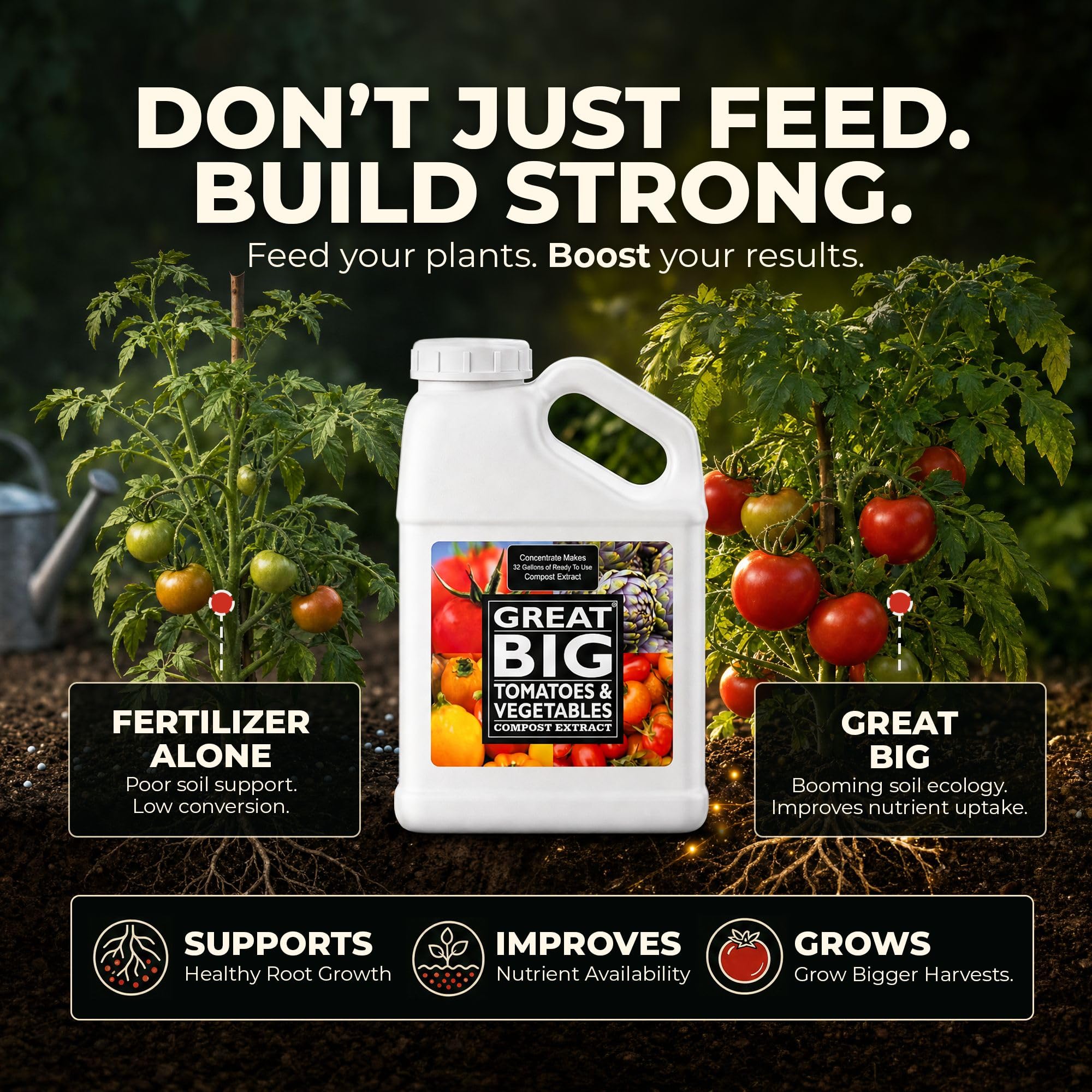 Great Big Tomatoes etiqueta con ingredientes y certificación orgánica