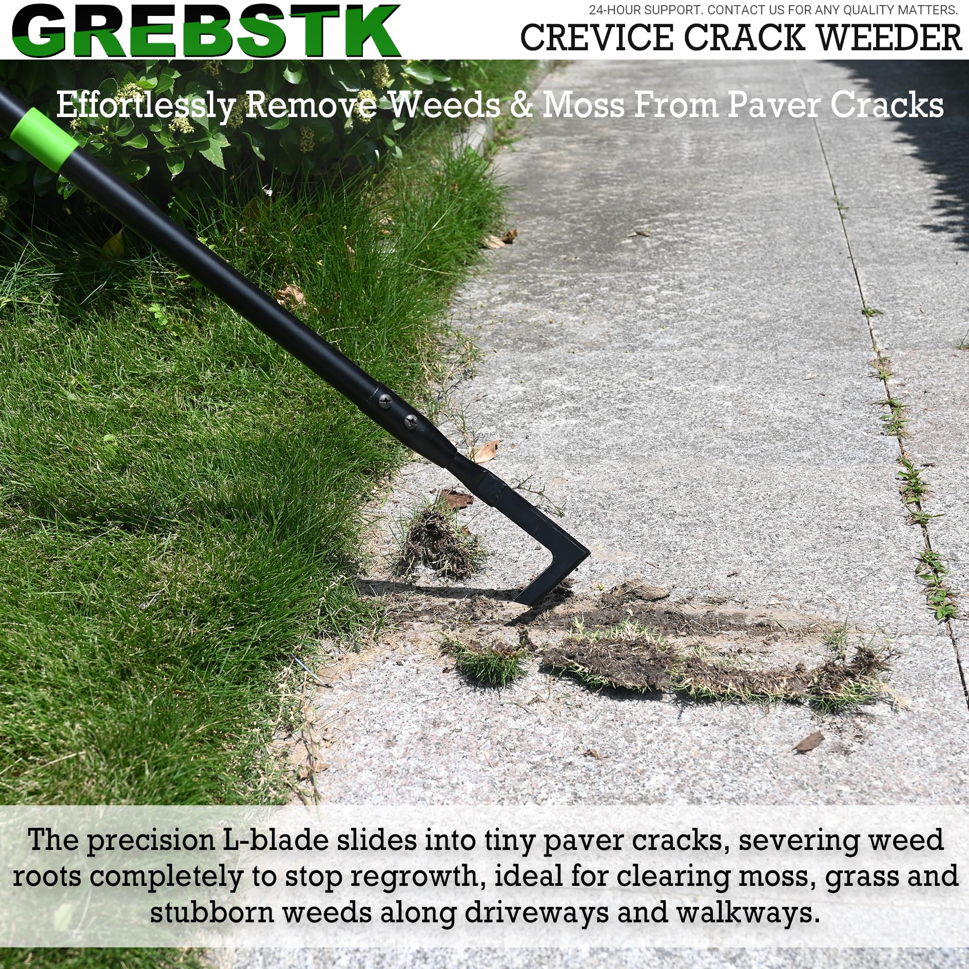 GREBSTK comparación tamaño con mano, muestra alcance y manejo cómodo
