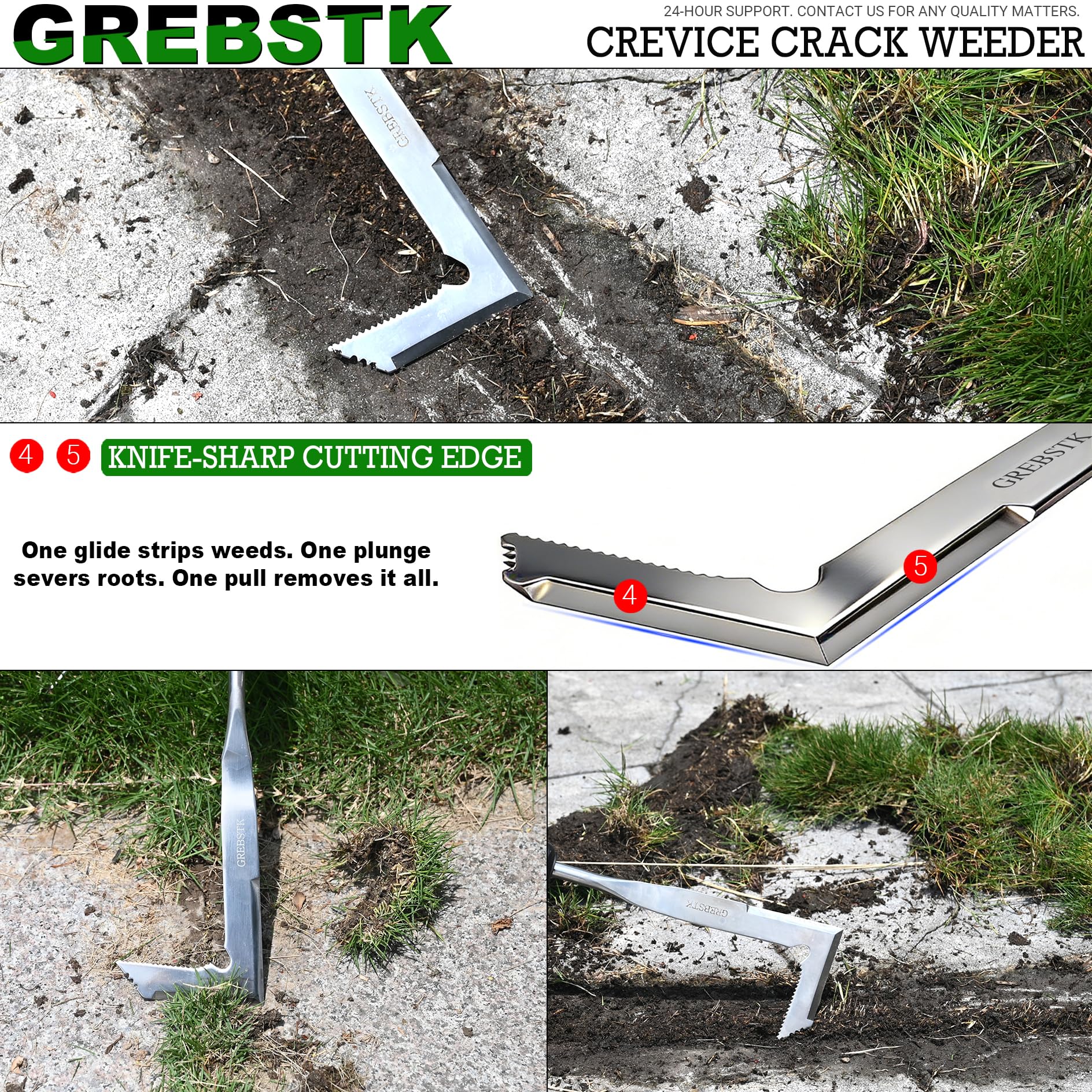 GREBSTK bisel afilado en primer plano, corte eficiente entre juntas