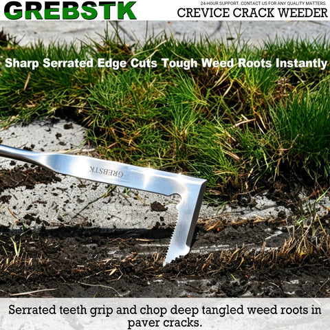 GREBSTK raspando musgo en grieta, limpieza profunda y control