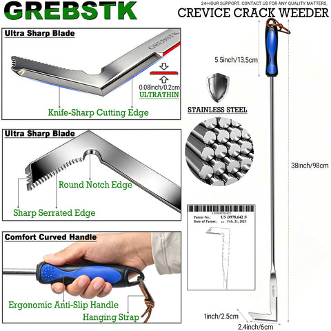 GREBSTK primer plano de la hoja de acero inoxidable, filo duradero