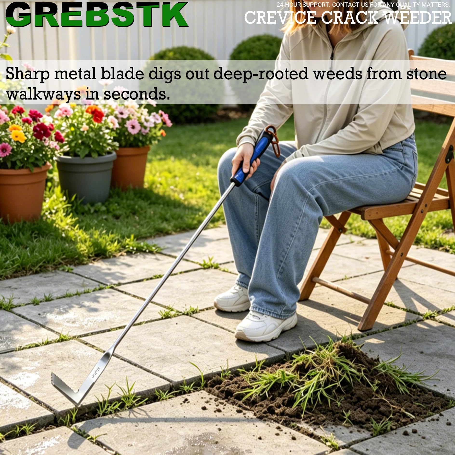 GREBSTK textura de acero endurecido en la hoja, resistencia al óxido
