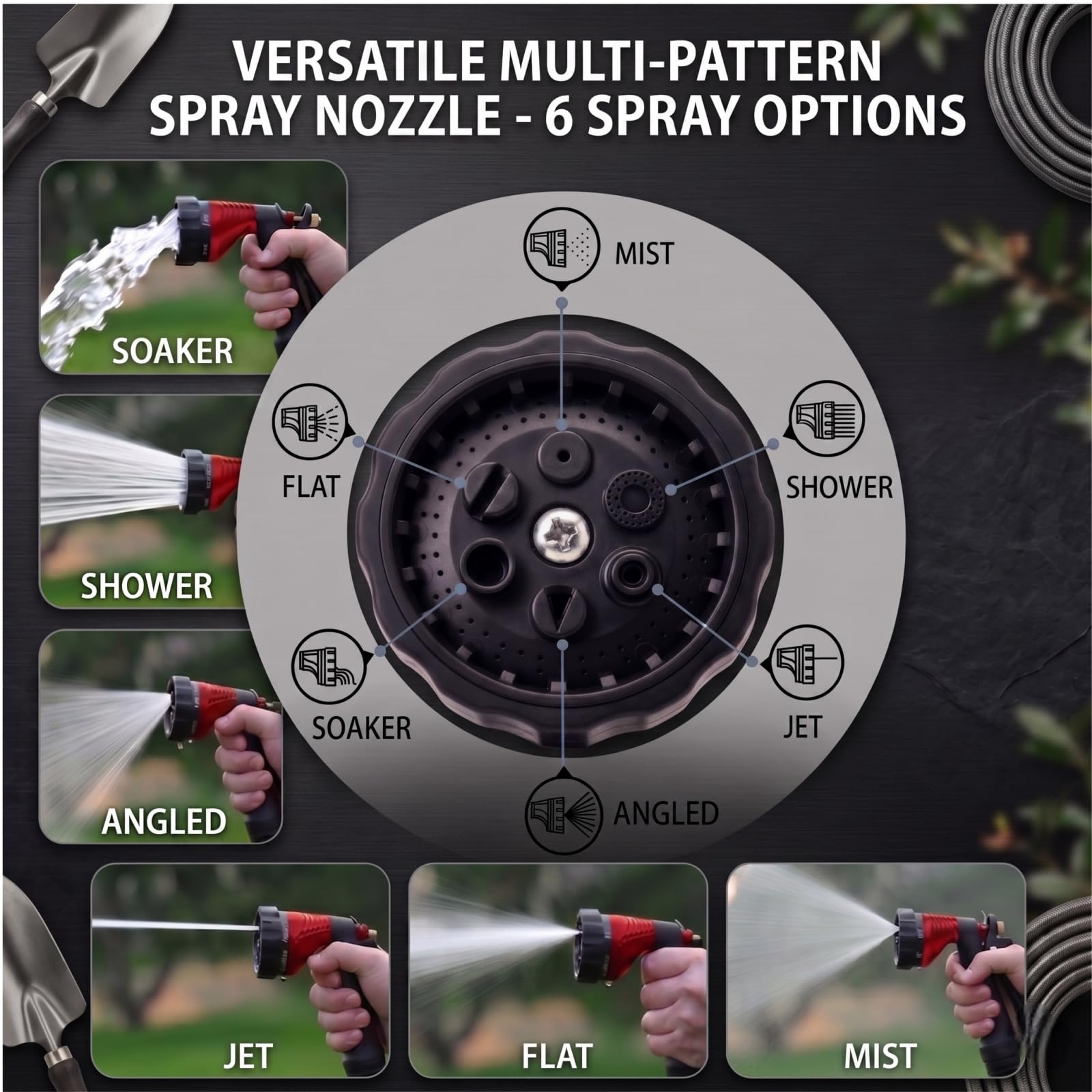 GREEN MOUNT selector de modos de rociado para mayor versatilidad