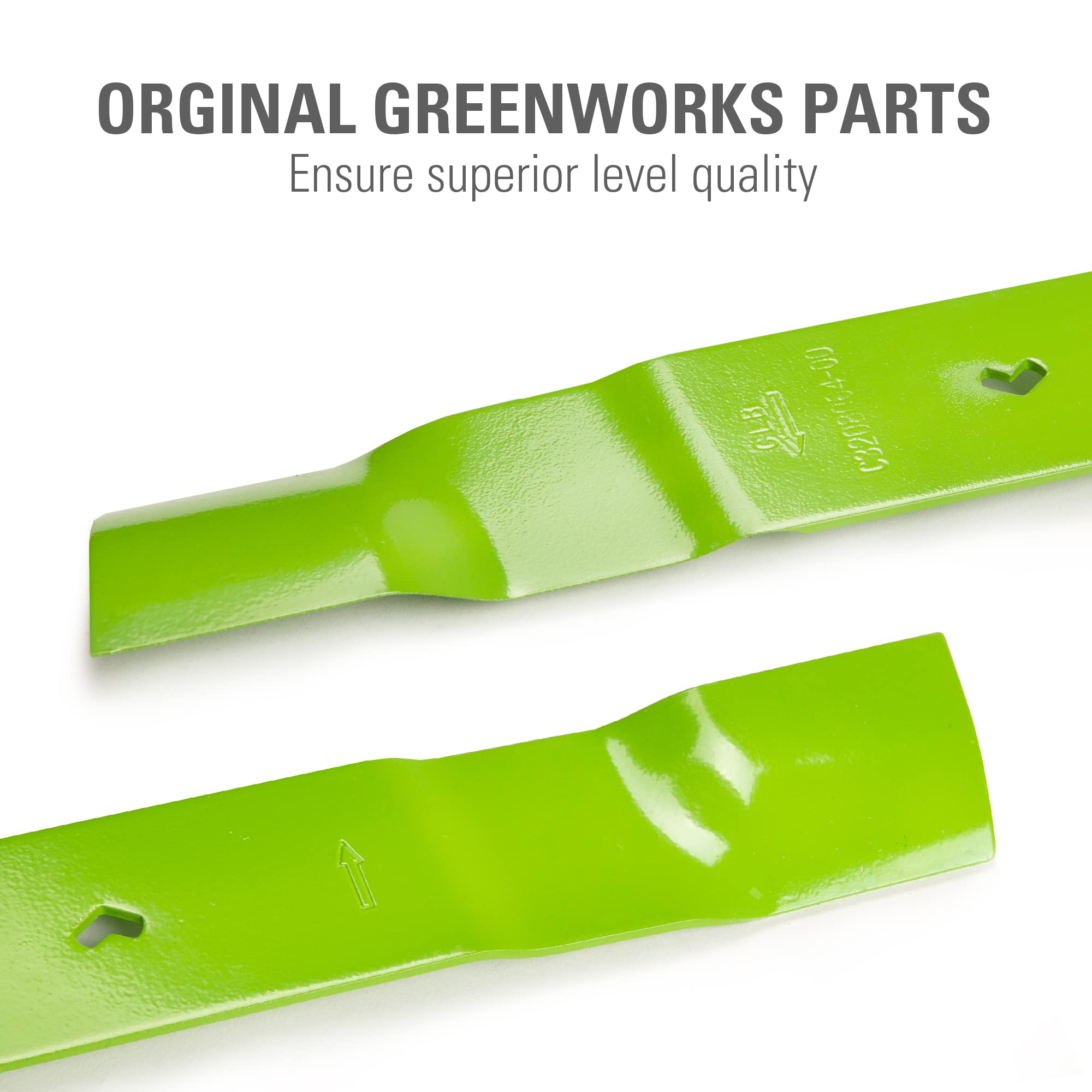 Greenworks cuchilla instalada en cortacésped mejora eficiencia batería