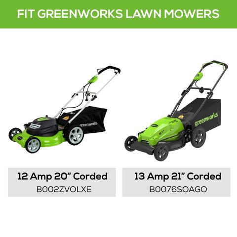 Greenworks cuchilla detalle del acero tratado para mayor durabilidad