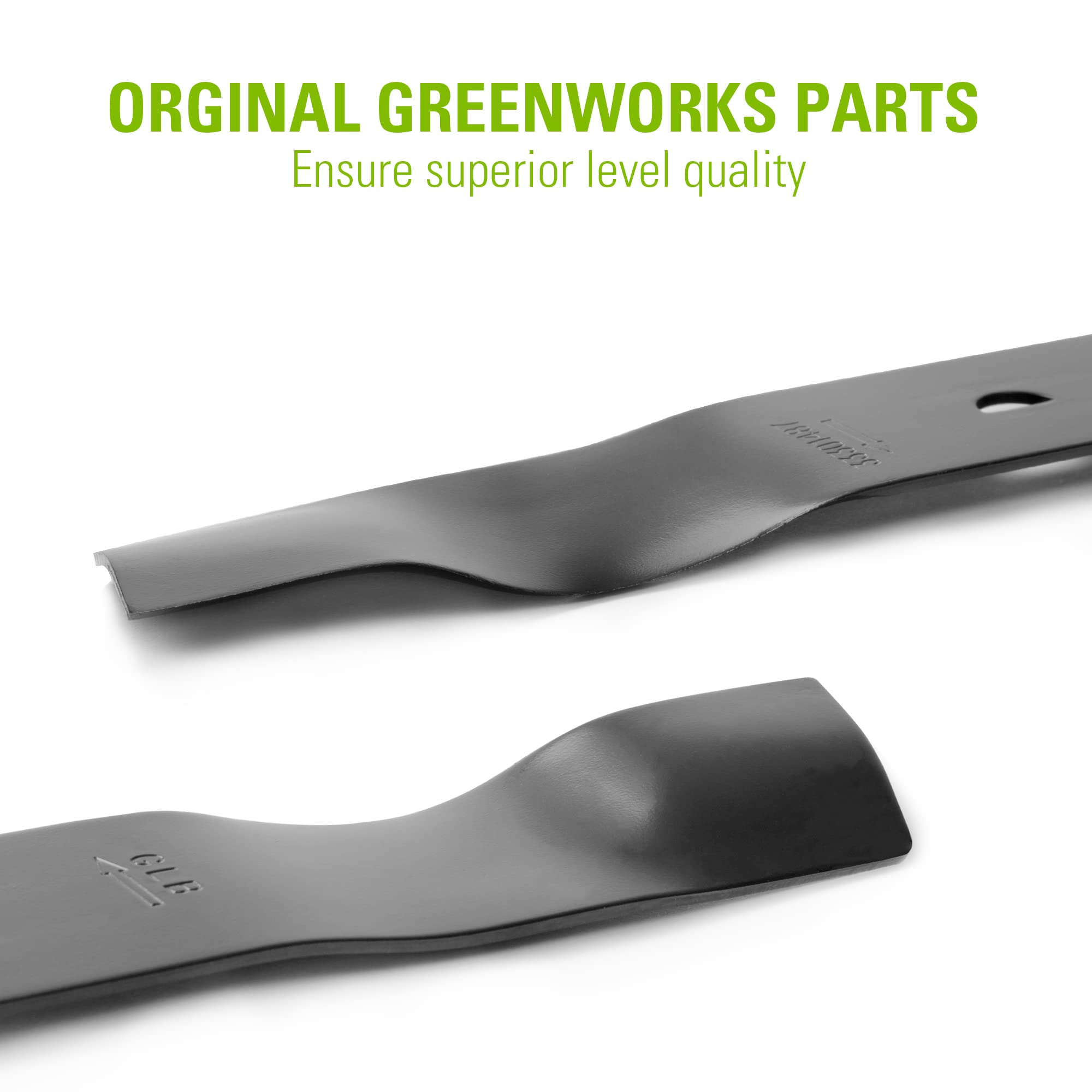 Greenworks cuchilla marcaje del modelo y compatibilidad visible
