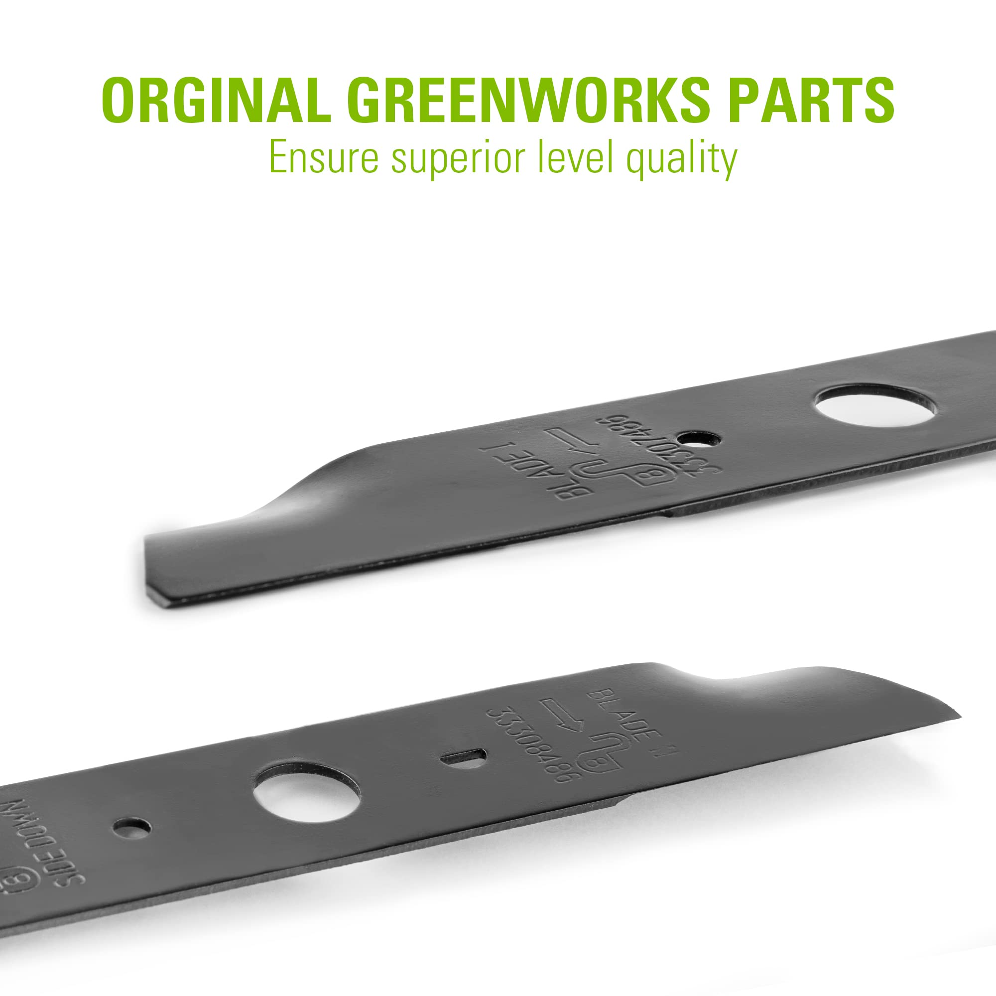 Greenworks etiqueta del modelo 29712 demostrando compatibilidad 25302