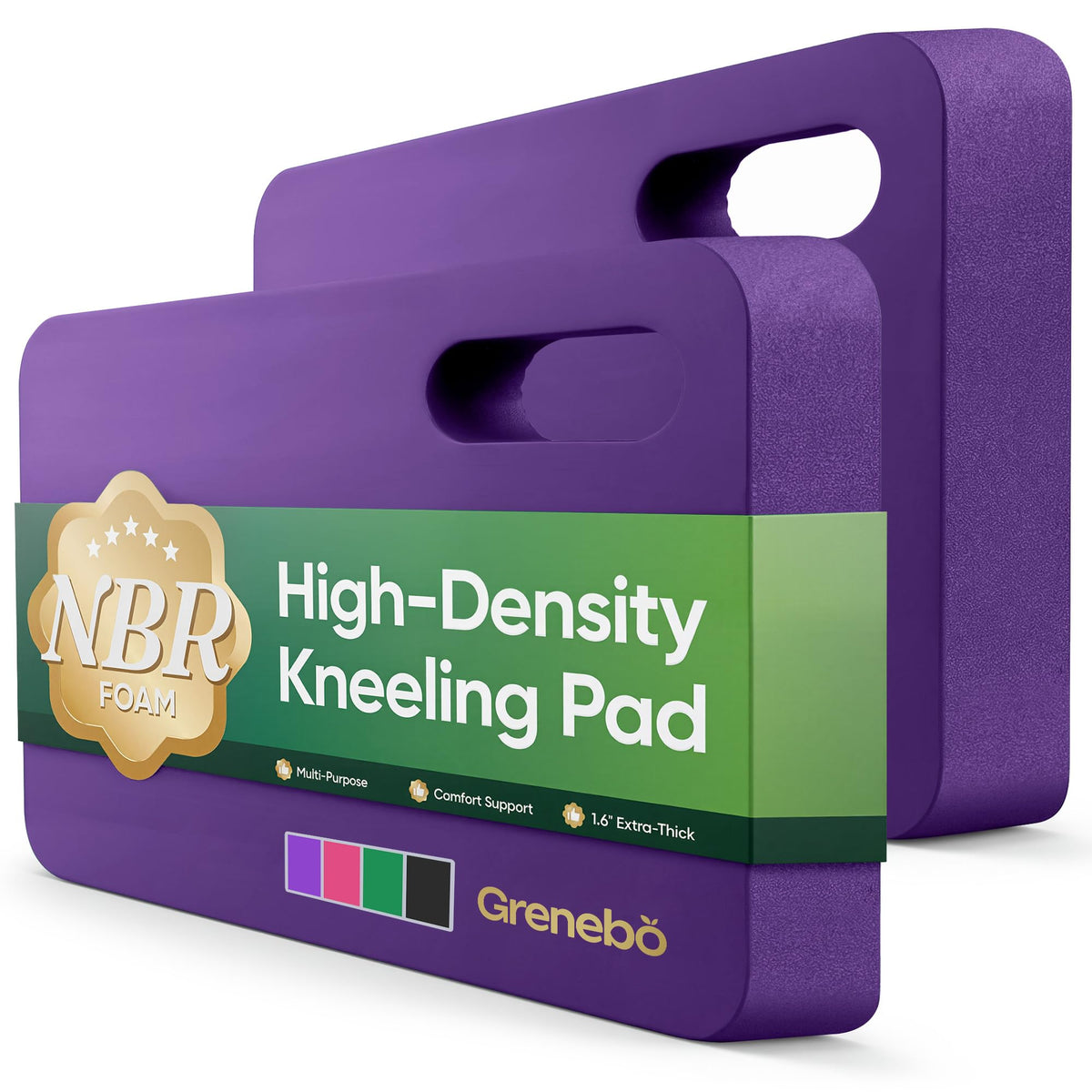Grenebo vista frontal del pack morado mostrando diseño y tamaño útil
