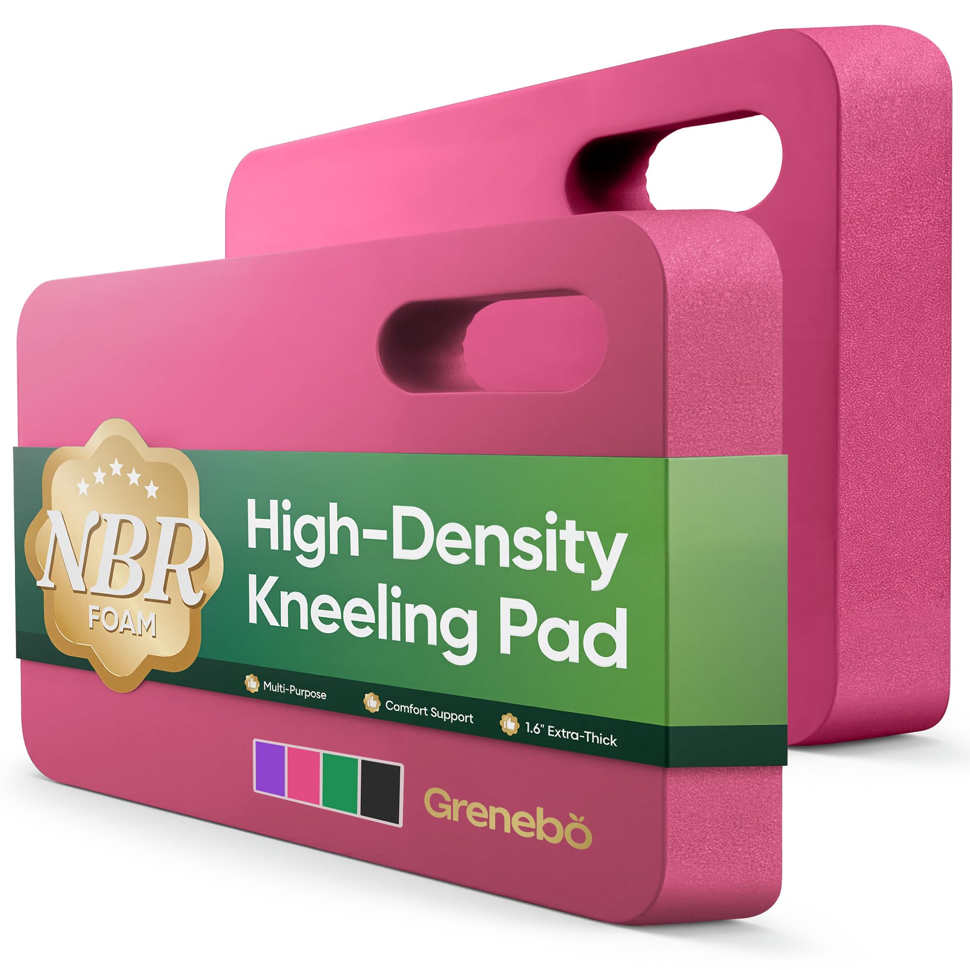 Grenebo vista frontal del par de almohadillas rosa con protección cómoda