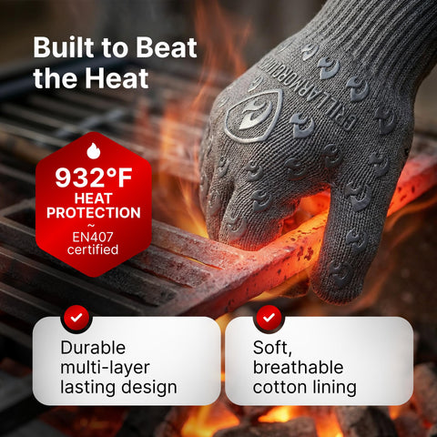 Grill Armor Gloves detalle de tejido aramídico resistente al calor