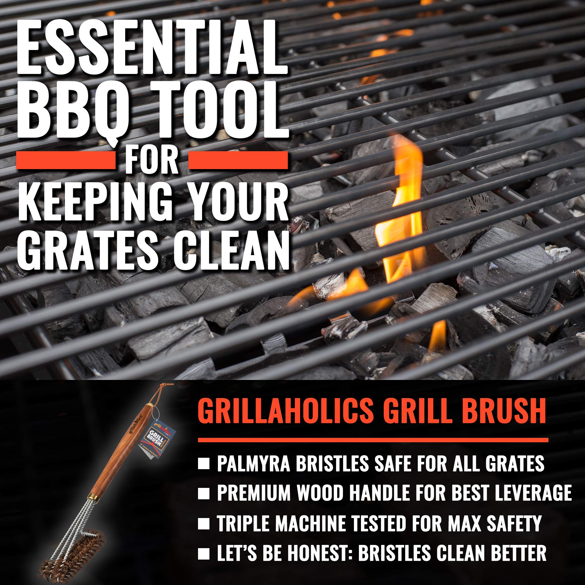 Grillaholics cabezal 360 en ángulo que cubre más área y ahorra tiempo
