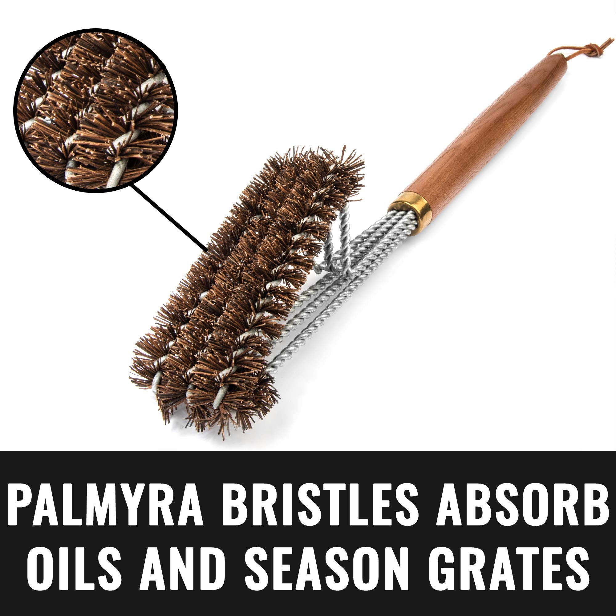 Grillaholics cerdas palmyra detalle natural que limpia sin rayar