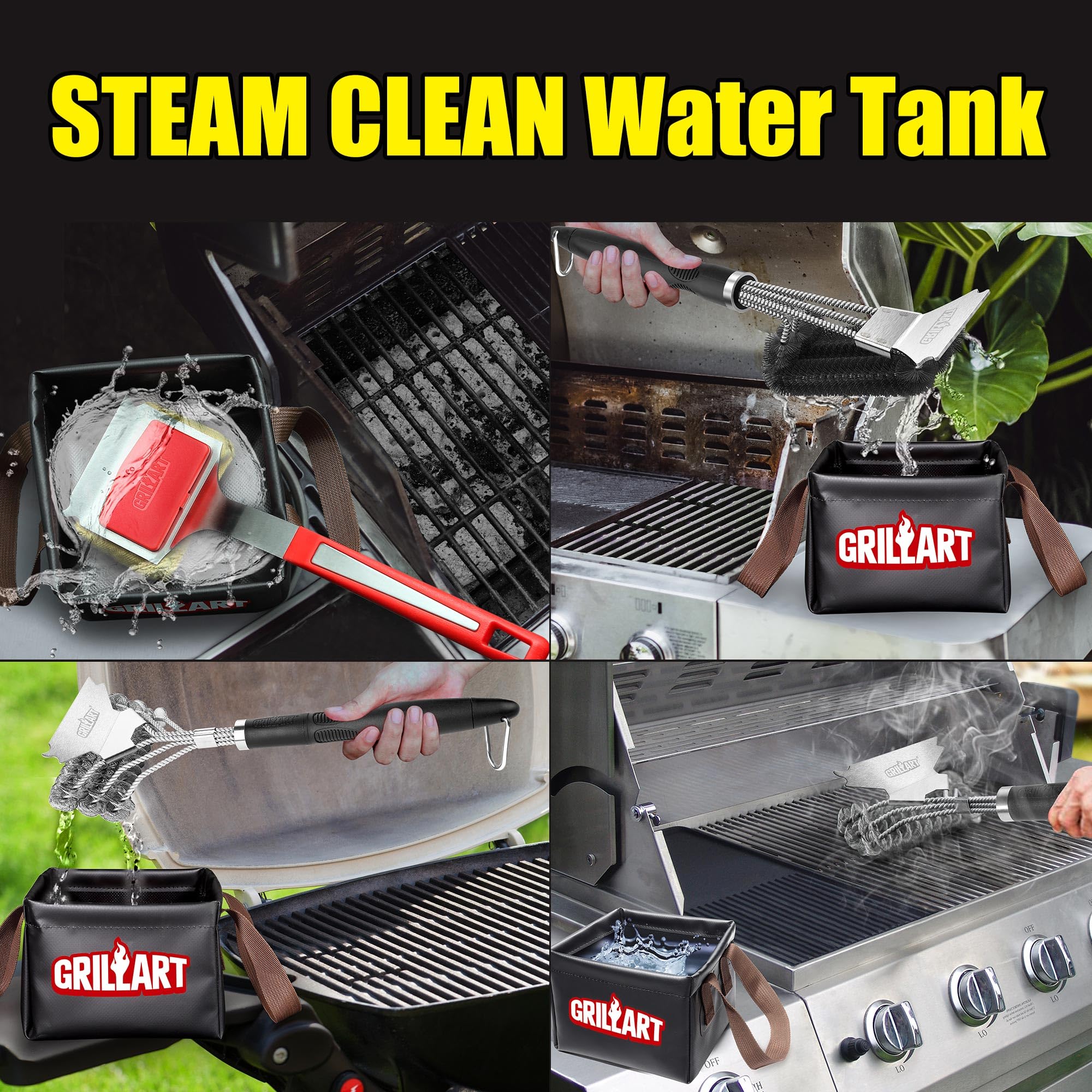GRILLART cabezal extraíble con clip de seguridad para fácil mantenimiento