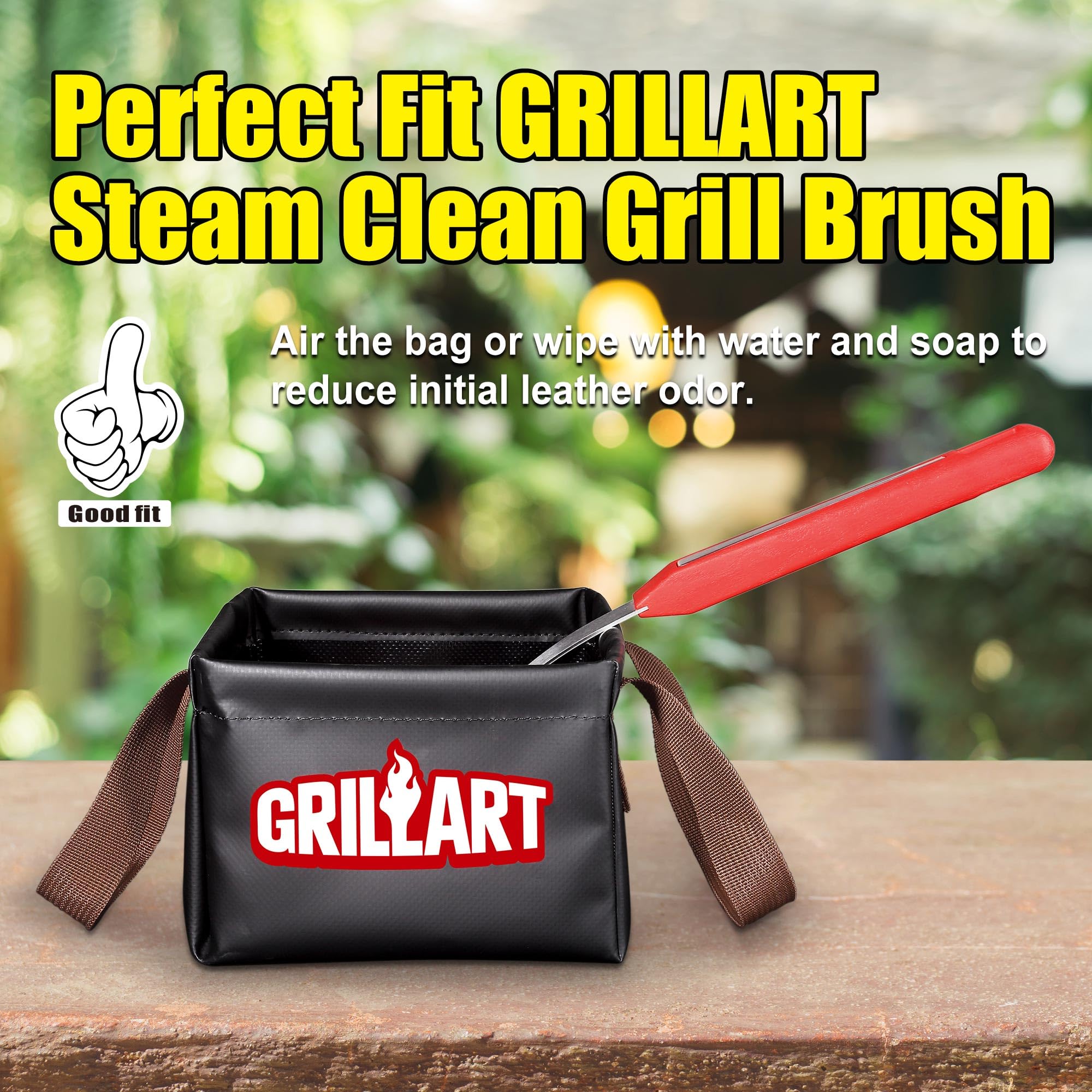 GRILLART cabezal instalado en la cubeta listo para remojo y limpieza