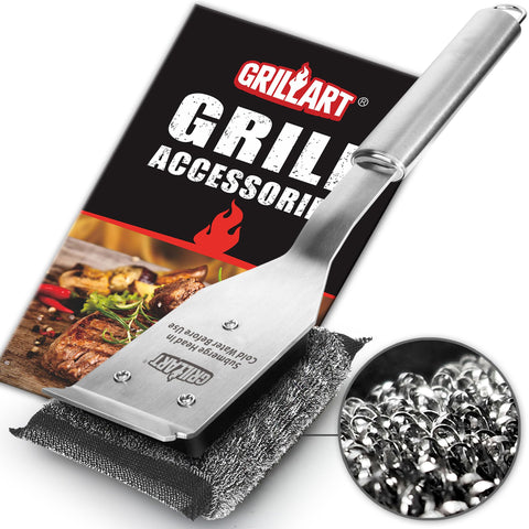 GRILLART cepillo frontal con cabeza sin cerdas, limpieza segura