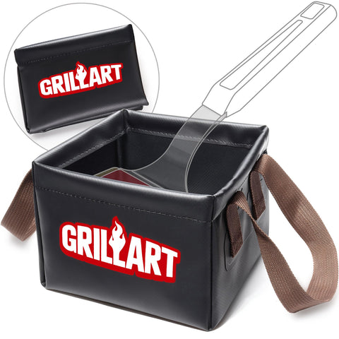 GRILLART cubeta frontal mostrando su forma resistente y anti calor