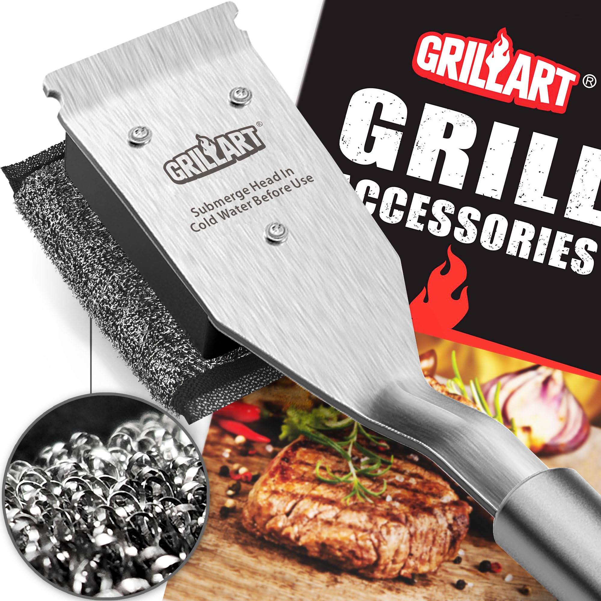 GRILLART detalle de textura StelFyber evidenciando abrasión controlada