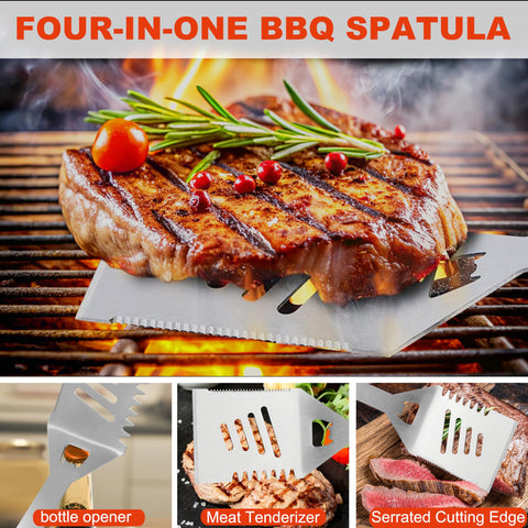 grilljoy primer plano acero inoxidable, durabilidad y limpieza fácil