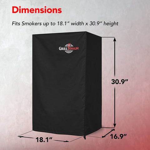 GrillTough comparación de tamaño para ajustar a smoker de 30 pulgadas