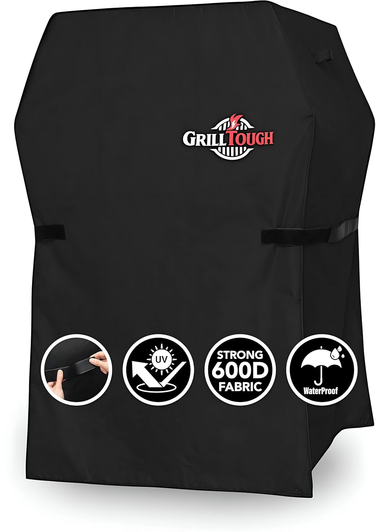 GrillTough funda frontal mostrando cobertura completa y protección robusta